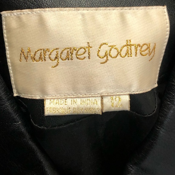 Black Leather Peplum Vest w/Zipper Size 12 - Picture 2 of 3